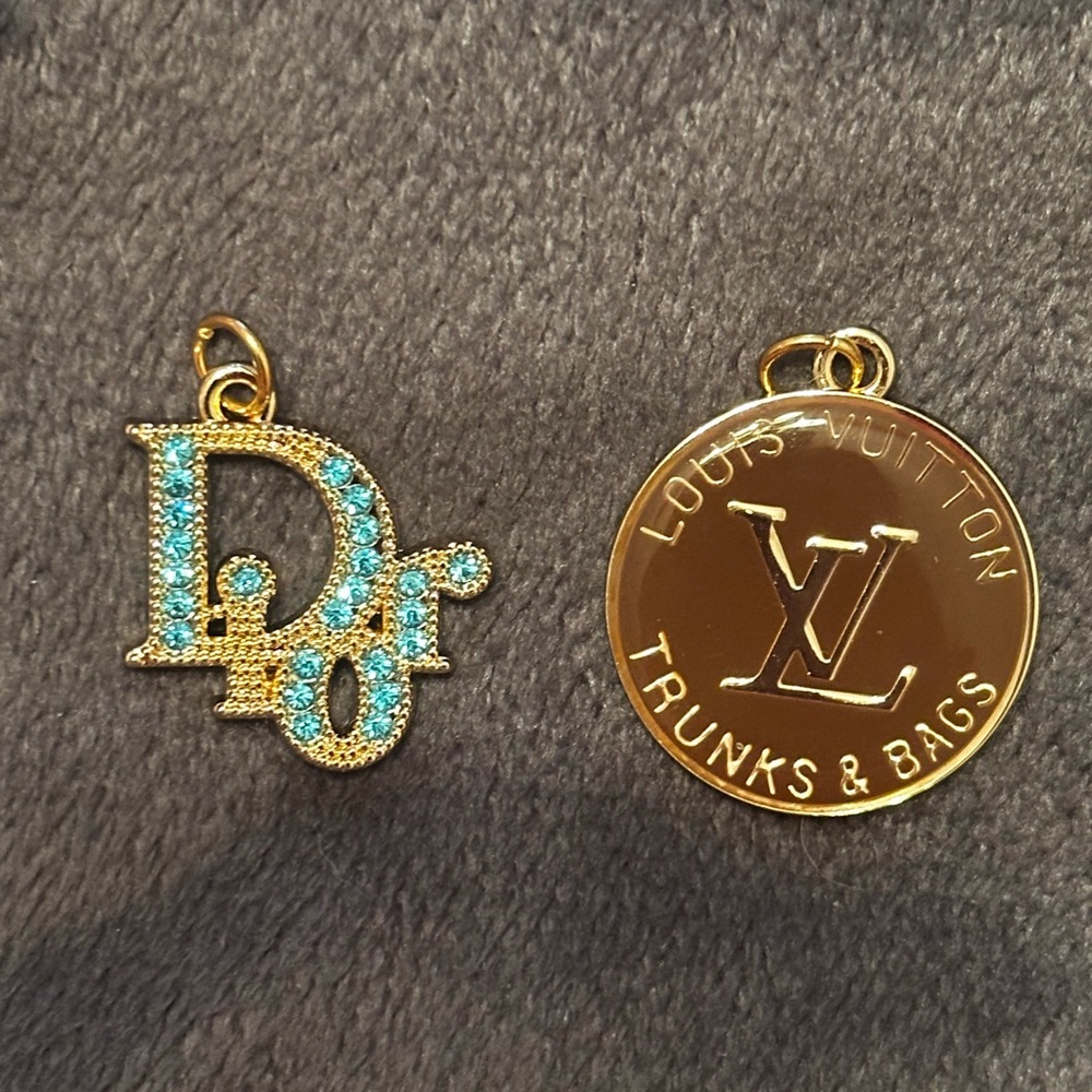 Upcycled Charms will come with one gold toned chain